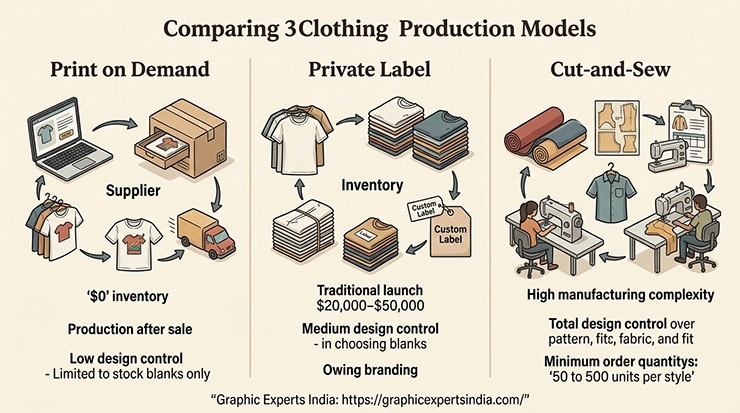 How Do You Choose a Production Model Print on Demand, Cut-and-Sew or Private Label