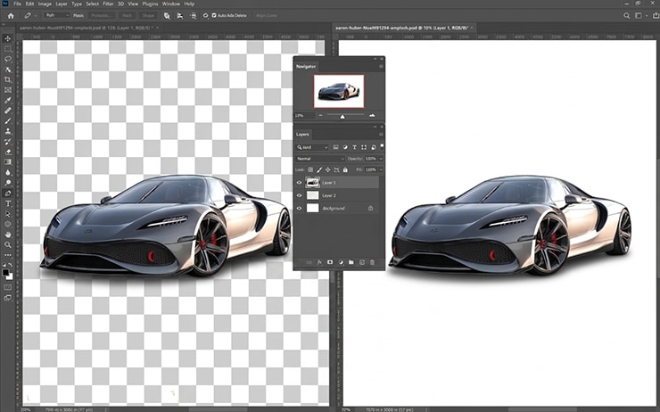 Transparent vs white Background