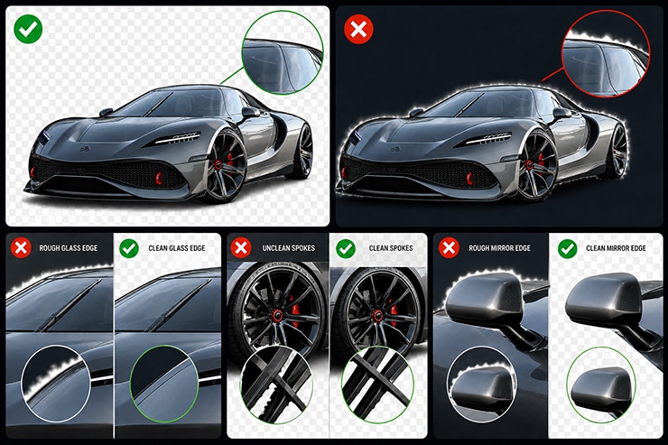 car cut-out in transparent background