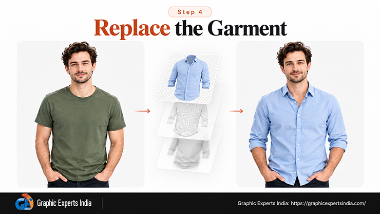 Replace a Garment and Keep Texture and Drape