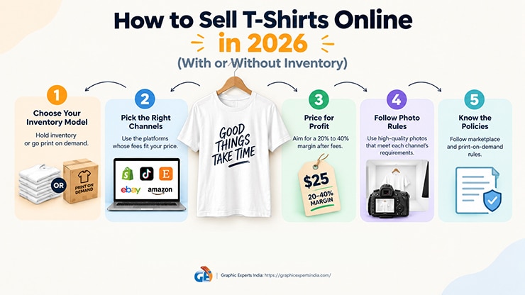 How to Sell T-Shirts Online in 2026 (With or Without Inventory)