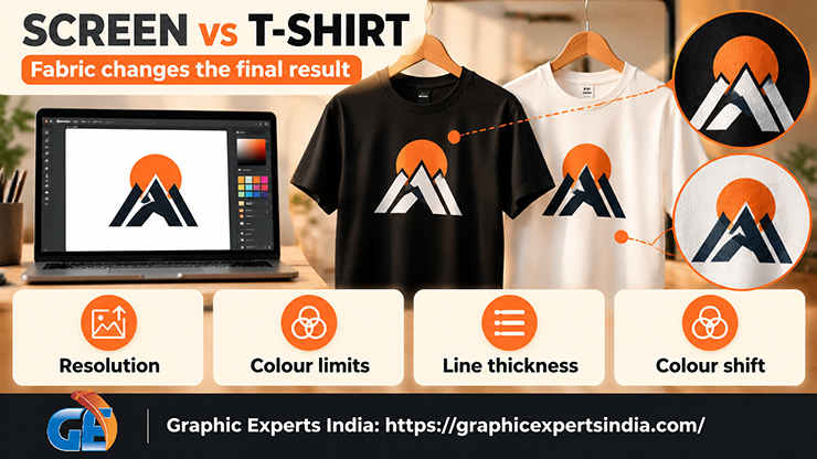 T-Shirt Logo vs Logo on a Screen